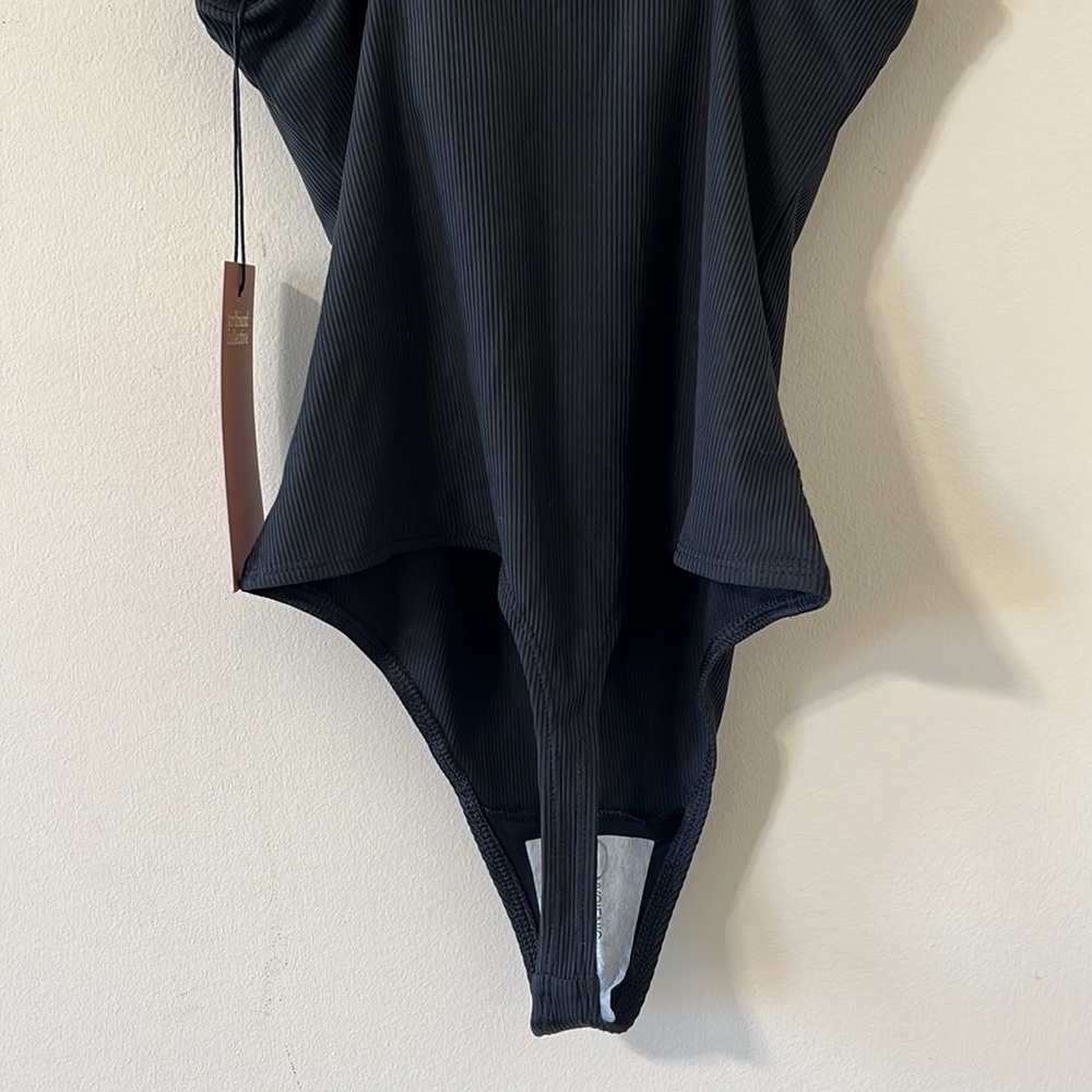 Girlfriend Collective Black Marlow High Neck Bodysuit Size XS NWT - Picture 8 of 10